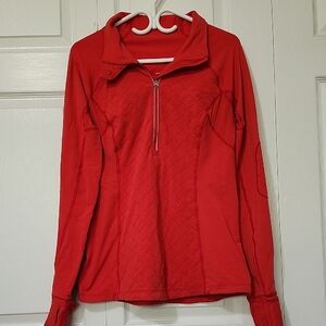 Lululemon Athletica Red Zip Pocket Pullover